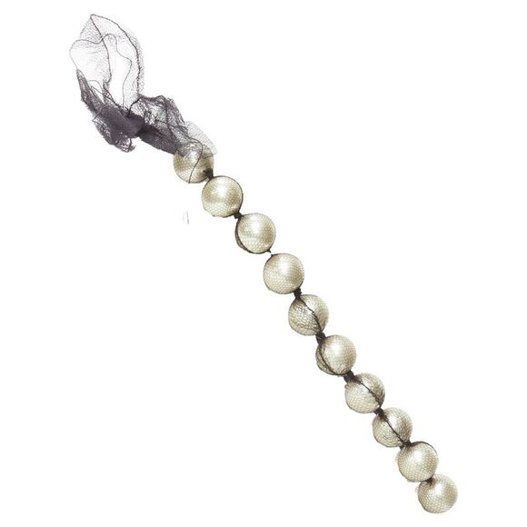 Lanvin Alber Elbaz pearl mesh ribbon wrap princess necklace